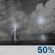 Tuesday Night: A chance of showers and thunderstorms. Mostly cloudy, with a low around 73. Southeast wind 5 to 10 mph, with gusts as high as 25 mph. Chance of precipitation is 50%. Tuesday Night: Chance Showers And Thunderstorms